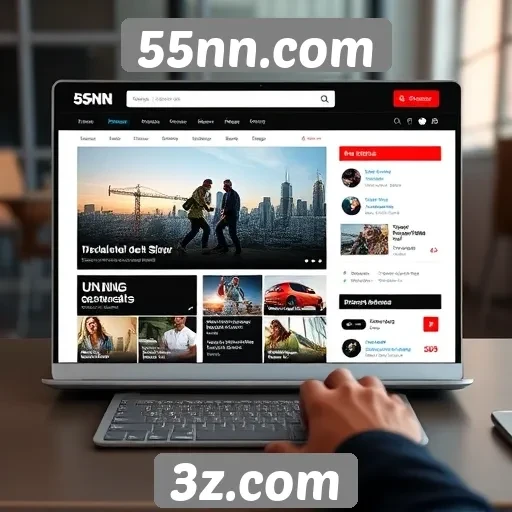 Análise da interface do site 55nn.com